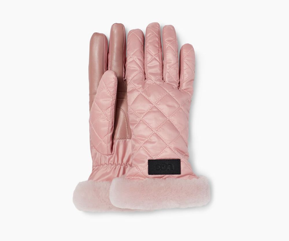 Ugg Quilted Performance - Womens Gloves - Pink - NZ (1356YNTCF)